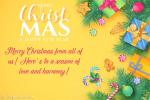 Merry Christmas & Happy New Year Wishes Card Online