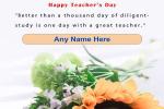 Happy World Teacher's Day Wishes With Name
