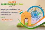 Write Name on 15th August Independence Day Card