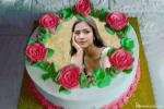 Lovely Rose Birthday Romantic Cake With Photo Frames