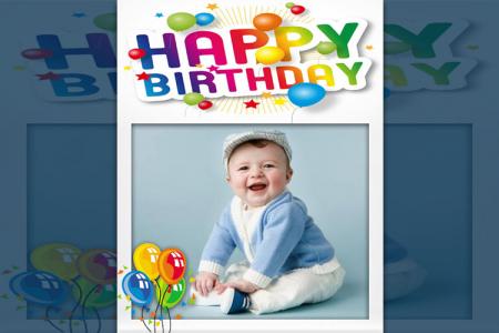 Baby birthday photo frame