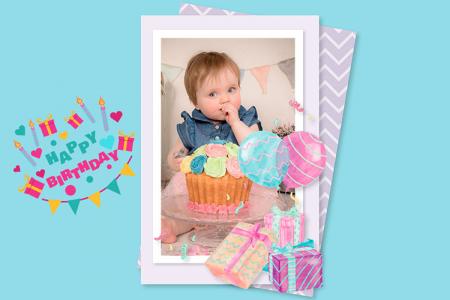 Photo Frame for Birthday Greetings
