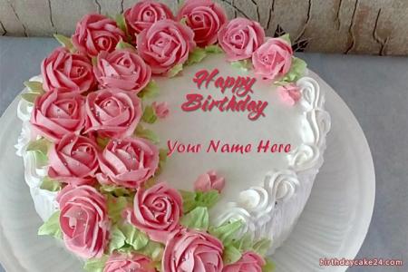 Write Your Name On  Birthday Cake Online