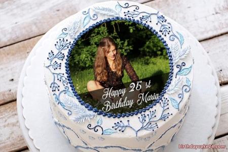 Amazing Birthday Cake With Photo Edit With Name