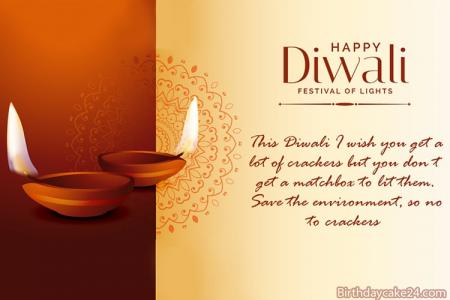 Happy Diwali Wishes Card With Name Editor