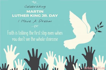Personalize Martin Luther King Jr. Day Greeting Wishes Cards