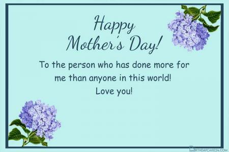 Mother's Day Personalised Cards With Flower Online