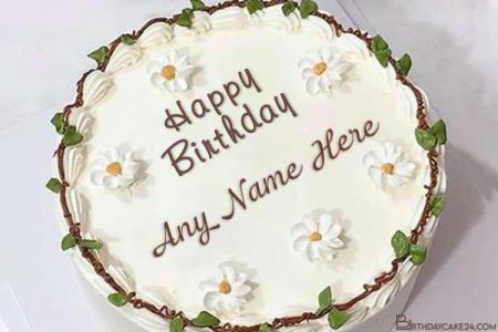 Creative Flower Birthday Cakes With Name Edit