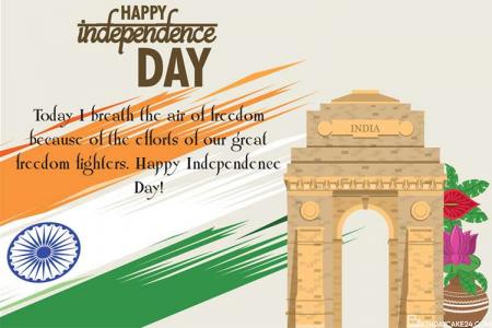 Colorful India Independence Day Card for 2023