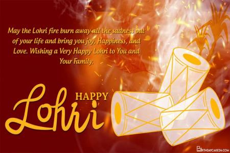 Make Happy Lohri Celebration 2023 Card Free Download