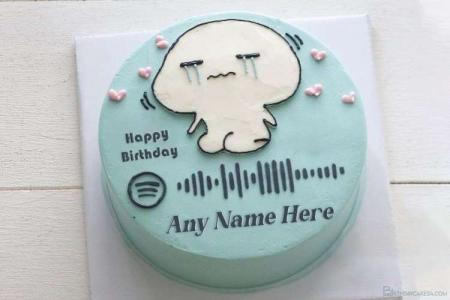 Lovely Sad Cry Birthday Cake With Name Edit