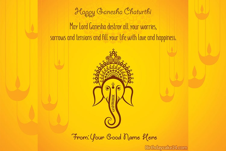 Ganesh Chaturthi Greeting Cards With Name Generator