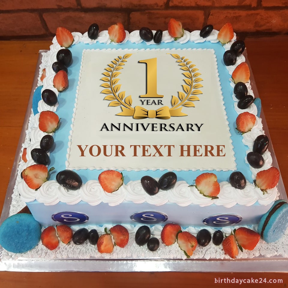 Create Happy Anniversary Cake With Name Edit