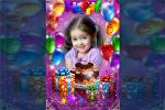 Violet birthday photo frame