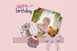 Frame Birthday With Cute Cat