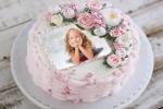 Birthday cake Flower with photo