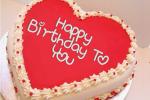 Heart birthday cake with name
