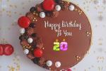 Birthday cake images with age numbers and name