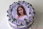 Collage on Purple Flower Birthday Cake