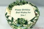 Green Forest Birthday Cake With Name