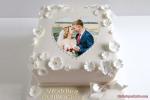 Wedding Anniversary Cake With Photo Frame Edit