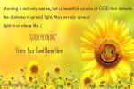Write Name On Good Morning Greeting Card With Sunflowers