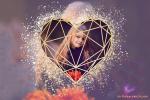 Golden Heart Badge For Lover With Photo Frames Online