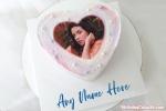 Heart Shaped Birthday Cake With Names And Photos