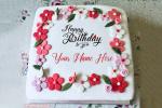 Happy Birthday Flower Cakes With Name Edit