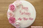 Pink Rose Birthday Cake Of Name Generator