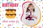 Birthday Greeting Cards With Name And Photo Frame