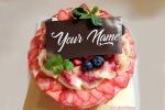 Write Name On Strawberry Birthday Cake Chocolate