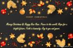 Golden Merry Christmas Greeting Cards With Name Wishes