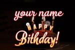 Create a happy birthday fireworks effect with  name