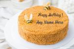 Special Bee Birthday Cake With Name Editing