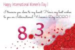 Create Red Rose Flower International Women's Day Card