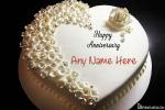 Happy Wedding Anniversary Cake With Your Name