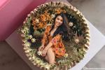 Customize Photos on Lovely Flower Birthday Cakes