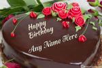 Latest Chocolate Heart Birthday Cake With Name Edit