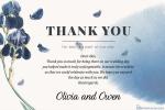 Floral Wedding Thank You Cards Maker Online