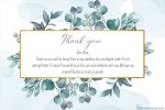 Vintage Wedding Thank You Card With Leaves