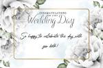 Watercolor Floral Wedding Congratulations Card