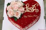 Red Velvet Birthday Love Cake With Name Online