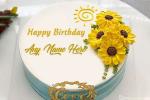 Yellow Flower Happy Birthday With Name Edit