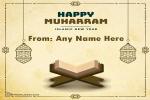 Write Name on Happy Muharram Greeting Cards Images