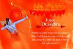 Free Orange Dussehra Festival Greeting Card