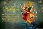 Dussehra Festival of Durga Puja Celebration Card Maker Online
