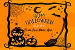 Write Name On Halloween Horror Greeting Cards