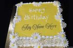 White Flowers Birthday Cake With Name Generator