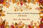 Best Autumn Thanksgiving Wishes Cards With Name Editor